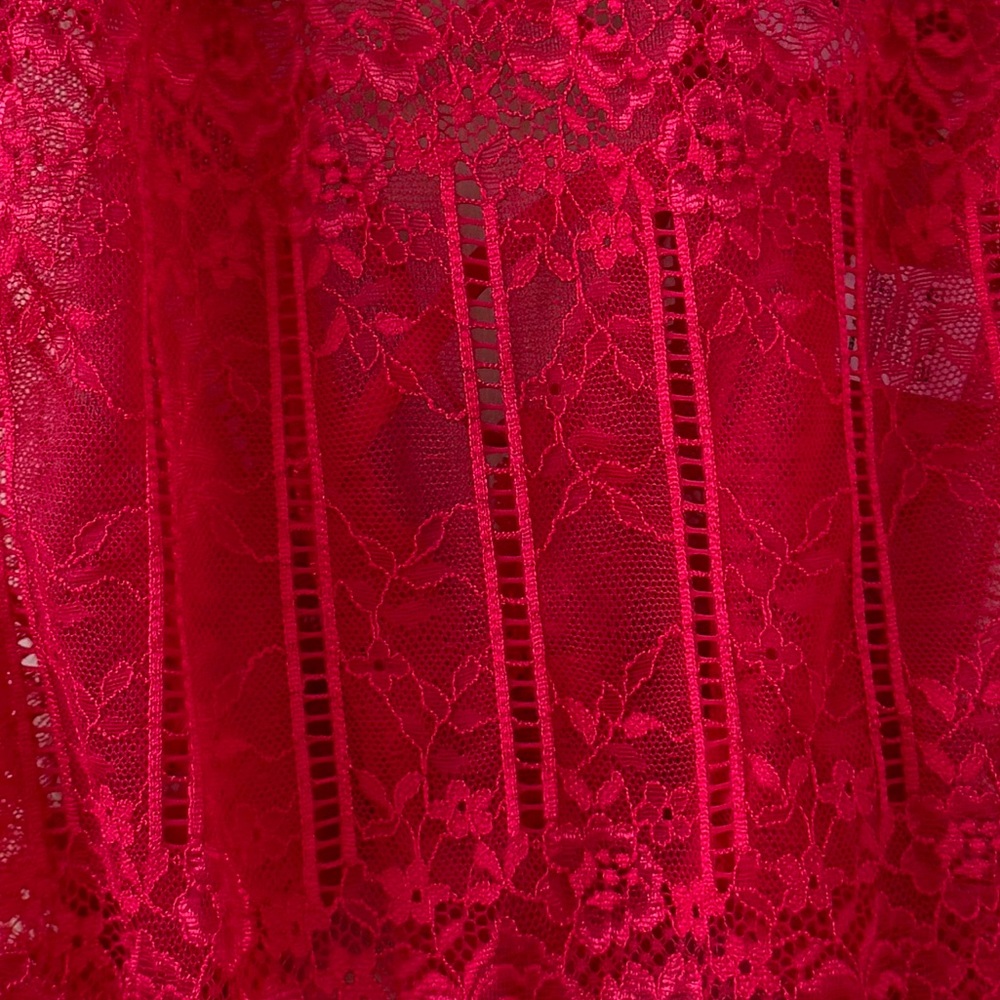 In Bloom by Jonquil fire red lingerie bodysuit size S
